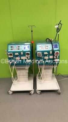 2 x Gambro AK 200 Ultra S Dialysis Machines Version 10.00 with Hoses (Both Power Up-Missing Plastic Caps-See Photos) * SN 17503 / 17499 * - 2