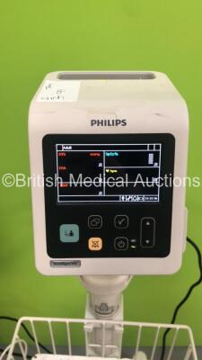 2 x Philips SureSigns VSI Patient Monitors on Stands and 1 x Philips SureSigns VM4 Patient Monitor on Stand (All Power Up) - 2