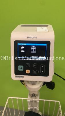 2 x Philips SureSigns VSI Patient Monitors on Stands and 1 x Philips SureSigns VM4 Patient Monitor on Stand (All Power Up) - 6