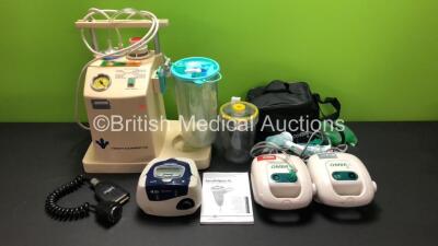 Mixed Lot Including 1 x Olympus Evis Lucera MAJ-1911 Pigtail, 1 x Therapy Equipment Suction Unit with Cup, 2 x Ombra Compressors and 1 x ResMed S8 AutoSet Spirit II CPAP