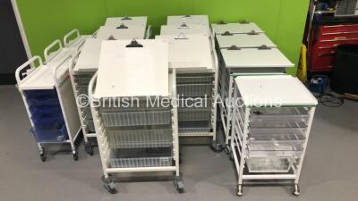 Large Job Lot of 14 x Medical Trolleys Including Sunflower Medical and Freeway Medical