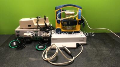 Mixed Lot Including 2 x Byrne Model EGP-100 Irrigation Pumps (Both Power Up) 1 x LSU Suction Unit with Cup (Powers Up) 1 x CN Otometrics OTOcam III Ear Camera (Powers Up) 1 x Welch Allyn Otoscope with 2 x Attachments (Powers Up)