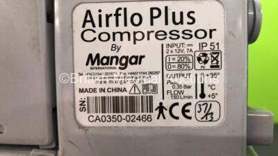 3 x Mangar Airflo Plus Compressors with 3 x Mangar ELK Lifting Cushions and 3 x Controllers (Untested) - 4