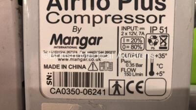 3 x Mangar Airflo Plus Compressors with 3 x Mangar ELK Lifting Cushions and 3 x Controllers (Untested) - 4