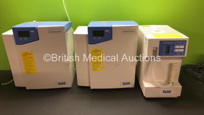 Job Lot Including 1 x Elga Purelab UHQ Mk3 Unit and 3 x Elga Purelab Option Units OS007BPM1 (Only 2 x Pictured)