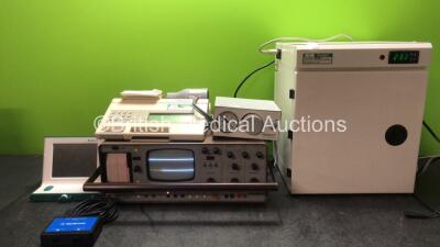 Mixed Lot Including 1 x Ambu aScope Monitor (Untested Due to No Power Supply) 1 x Medtronics Auto Connection Box, 1 x Vitalograph Alpha Spirometer (Untested Due to Missing Power Supply) 1 x Medelec MS92a ECG Machine (Powers Up) 1 x Electrothermal NYC1405