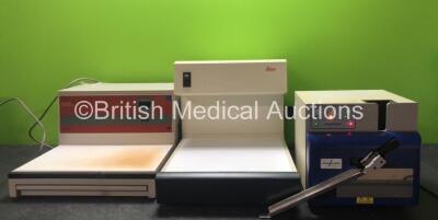 Mixed Lot Including 1 x Miles Scientific Tissue Tek Cryo Console (Powers Up) 1 x Leica EG 1140C Cold Plate Tissue Embedder (Powers Up) 1 x Raymond A Lamb Microwriter I Unit (Powers Up with Error Light-See Photo) *SN 038831679, 03II112-01*