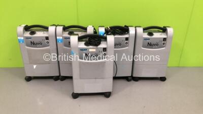 5 x Nidek Medical Nuvo Lite 3 Mark 5 Oxygen Concentrators (All Power Up) * Stock Photo Taken *