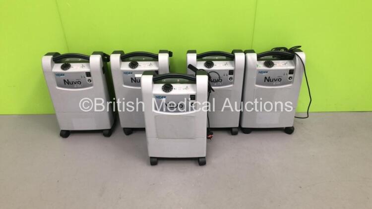 5 x Nidek Medical Nuvo Lite 3 Mark 5 Oxygen Concentrators (All Power Up) * Stock Photo Taken *