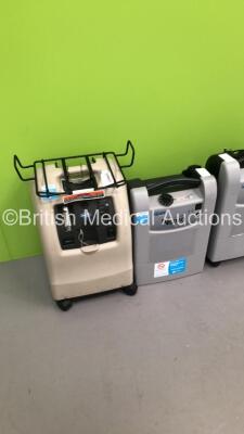 1 x Nidek Medical Nuvo Lite Mark 5 Oxygen Concentrator,1 x Nidek Medical Nuvo Lite 3 Mark 5 Oxygen Concentrator * Missing All Wheels * and 1 x Invacare Perfecto 2 Oxygen Concentrator (All Power Up) - 2