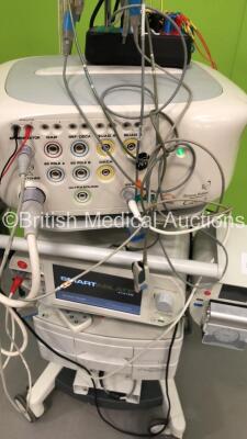 Stack Trolley Including BioSense Webster Carto 3 Unit * Mfd 2010 *,Stockert SmartABlate RF Generator System * Mfd 2017 * with Accessories and Footswitch (Powers Up) * SN 11566 / G4C-2272 * - 3