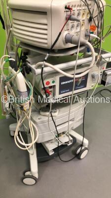 Stack Trolley Including BioSense Webster Carto 3 Unit * Mfd 2010 *,Stockert SmartABlate RF Generator System * Mfd 2017 * with Accessories and Footswitch (Powers Up) * SN 11566 / G4C-2272 * - 4