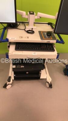 Mobile Trolley for Carto 3 System Station Kit with 2 x Dell Monitors,Keyboard,CPU and Printer (Powers Up) *IR307* * SN F11DP63 * - 6