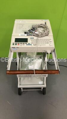 Philips PageWriter 300 pi ECG Machine on Stand with 10 Lead ECG Leads (Powers Up)