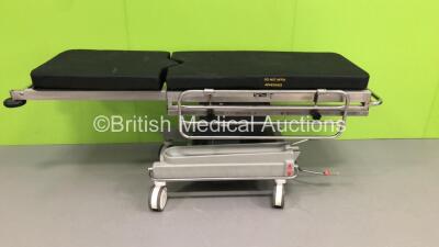 Portsmouth Surgical Equipment Ltd QA2 Hydraulic Patient Trolley with Mattress (Hydraulics Tested Working)