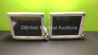 2 x Philips IntelliVue MP70 Anesthesia Patient Monitors (Both No Power-1 x Scratch To Screen-See Photos) * Mfd 2003 / 2004 *