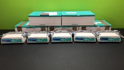 5 x B.Braun Infusomat Space Pumps with 5 x Power Supplies (All Power Up and Boxed)