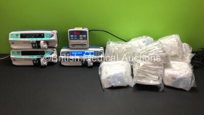 Job Lot Including 2 x CareFusion Alaris PK Syringe Pumps (1 x Alarm, 1 x Blank Screen) 1 x CareFusion Alaris GH Plus (Service Required) 1 x Cardinal Health Alaris GW (Powers Up with Error) and a Large Quantity of CareFusion Extension Sets (Out of Date)