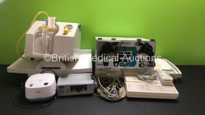 Mixed Lot Including 1 x Biotronik EDP 20/A Pacemaker, 1 x Seca CT3000I ECG Machine with 10 Lead ECG Lead, 1 x Nellcor N-550 Pulse Oximeter, 1 x FMS Duo Fluid Management System with Integrated Shaver (Damaged Casing), 1 x Eschmann VP25 Portable Suction Uni