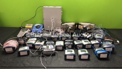 Mixed Lot Including 1 x Brother P Touch 1010 Labeling Machine (Powers Up) 1 x Eltek Aquirrel 1000 Series Data Logger (Untested) 2 x Pathfinder Ultra Silver Label Printers, 1 x MS2 Minishaker (Untested Due to Missing Power Supply) 10 x Eltek Gen II Transmi