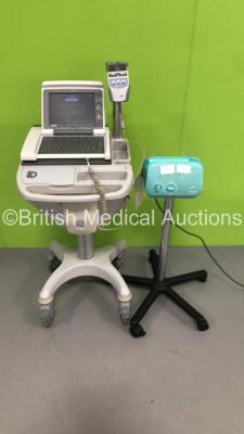 Mixed Lot Including 1 x GE MAC 5500 ECG Machine on Stand with 1 x 10-Lead ECG Lead and 1 x Ameda Elite Breast Pump (Both Power Up)