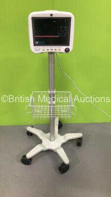 GE Dash 4000 Patient Monitor with SpO2,Temp/CO,NBP and ECG Options on Stand (Powers Up)