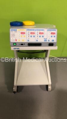 ERBE ICC 350 Electrosurgical / Diathermy Unit on Stand with Dual Footswitch (Powers Up) *S/N 19128-025*