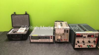 Mixed Lot Including 1 x RAM Gene 1 Contamination and Radiation Meter in Case (Powers Up) 1 x Thurlby Thandar Instruments 1705 True RMS Programmable Multimeter (Powers Up) 1 x Weir 413D Bench Power Supply (No Power) 1 x Earnell D30 27 Dual Output Power Sup