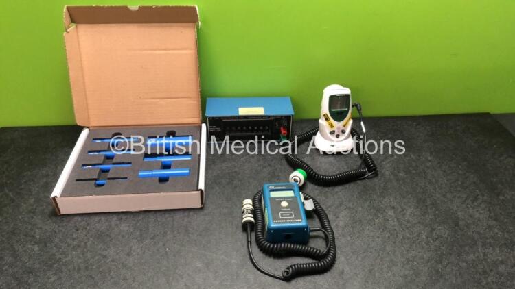 Mixed Lot Including Omnifuse Graseby Ref 0151-0259 Size Gauge Set, 1 x Teledyne AX300 Percent Oxygen Meter,1 x Hudson RCI Oxygen Analyzer and 1 x Time Electronics Decade Resistance Model 8000 Counter