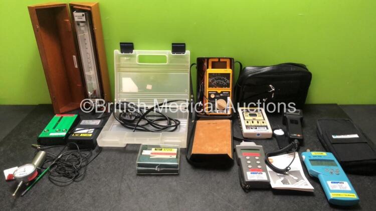 Mixed Lot Including 1 x EVM10 Electrostatic Voltmeter, 1 x Philips M3849A Battery Charger (Powers Up) 1 x DALE14 Multiparameter Simulator (No Power) 1 x Megger BM100 Volt Meter (No Power) 1 x RS Testo 0500 Lux Meter (No Power) 1 x Druck DPI 705 Digital P