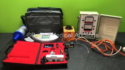 Mixed Lot Including 1 x LightmanUnit with 1 x Nellcor Adapter Unit in Carry Case (Powers Up) 1 x BPR Medical Ne02 Test Load, 1 x Jaeger1 L Calibration Pump, 1 x Eschmann ETS 3 Unit and 1 x RS Transformer