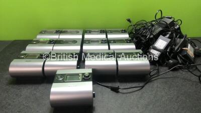 Job Lot Including 11 x ResMed SP Escape CPAP Units with 2 x ResMed H4i Humidifier Units and 8 x AC Power Supplies (All Power Up)