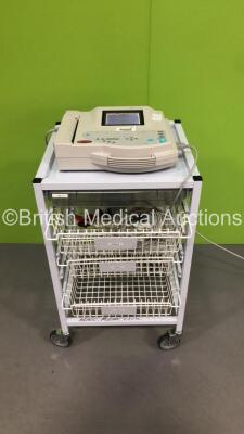 GE MAC 1200 ST ECG Machine on Stand with 10 Lead ECG Leads (Powers Up) *S/N FS0071506*