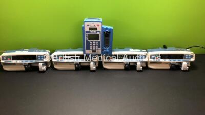 Job Lot Including 4 x Alaris CC Syringe Pumps (1 x Powers Up with Alarm, 3 x Spares-Repairs) and 1 x CareFusion Alaris SE Infusion Pump *800324073 - 800324118 - 800327084*