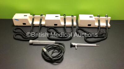 Mixed Lot Including 3 x Welch Allyn 767 Wall Transformers, 1 x Concept 1463 Surgical Handpiece and 1 x Instrumentarium 30 Degree Scope Ref. RR.100.X.4.30 with Sheath (Slightly Cloudy View)