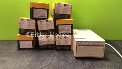 Mixed Lot Including 1 x Sony UP 870MD Color Video Printer (No Power) Large Quantity of MAC 2 Laryngoscope Blades