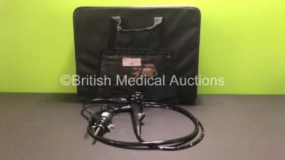 Fujinon EG-530FP Video Gastroscope in Case - Engineer's Report : Optical System - No Fault Found, Angulation - No Fault Found, Insertion Tube - Minor Kink Present, Light Transmission - No Fault Found, Channels - No Fault Found, Leak Check - No Fault Found