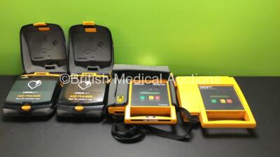 Job Lot Including 2 x Medtronic Lifepak CR-T AED Trainers in Carry Cases, 1 x Medtronic Lifepak 500T AED Training System in Carry Case and 1 x Physio-Control Lifepak 500 Defibrillator (Untested Due to No Battery) *01668 - 06780 - 08369 - 1120792*