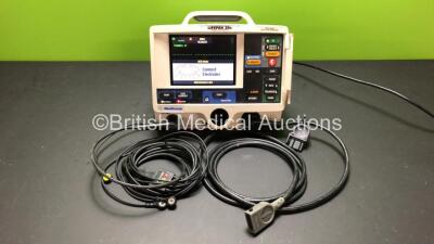 Medtronic Lifepak 20e Defibrillator / Monitor Including Pacer, ECG and Printer Options with 1 x ECG Lead and 1 x Paddle Lead *Mfd 2008* (Powers Up with Service Light)