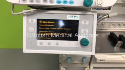 Datex-Ohmeda Aestiva/5 Anaesthesia Machine with Aestiva 7900 SmartVent Software Version - 4.8 PSVPro with Monitor, Absorber, Bellows, Oxygen Mixer and Hoses (Powers Up) *AMRP01649* - 2