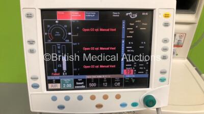 GE Datex Ohmeda Aisys Anaesthesia Machine *System Software - 08.01* with Aladin2 Isoflurane Vaporizer, GE E-CAiOV Gas Module with Spirometry Option, Fresh Gas Module and Mini D-fend Water Trap *Mfd - 01/2009*, Bellows and Hoses (Powers Up) *ANAP00935 / 64 - 3