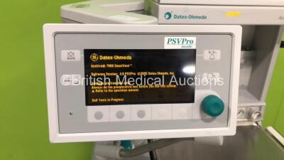 Datex-Ohmeda Aestiva/5 Anaesthesia Machine with Aestiva 7900 SmartVent Software Version - 4.8 PSVPro with Absorber, Bellows, Oxygen Mixer and Hoses (Powers Up, Missing Draw) *AMRS00205* - 2