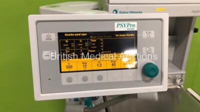 Datex-Ohmeda Aestiva/5 Anaesthesia Machine with Aestiva 7900 SmartVent Software Version - 4.8 PSVPro with Absorber, Bellows, Oxygen Mixer and Hoses (Powers Up, Missing Draw) *AMRS00205* - 3