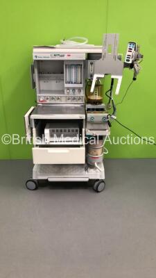 Datex-Ohmeda Aestiva/5 Anaesthesia Machine with GE E-PSMP Multiparameter Module with NIBP, P1 P2, T1 T2, SPO2 and ECG Options, Bellows, Absorber, Oxygen Mixer, Hoses and GE F7-01 Module Rack (Powers Up, Missing Casing - See Photo) *AMRL00968*