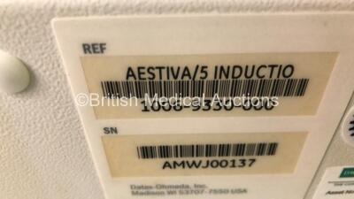 Datex Ohmeda Aestiva/5 Induction Anaesthesia Machine with Hoses *AMWJ00137 / FS0114215* - 3