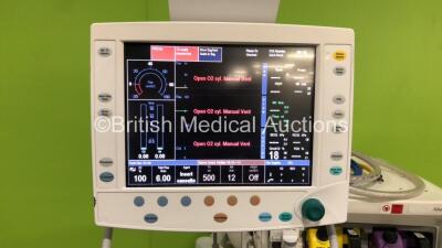 GE Datex Ohmeda Aisys Anaesthesia Machine *Software Version - 08.01* with Aladin2 Isoflurane Vaporizer, Aladin2 Sevoflurane Vaporizer, GE E-CAiOV Gas Module with Spirometry Option, Fresh Gas Module *Mfd - 12/2010* and Mini D-fend Water Trap, Bellows and H - 3