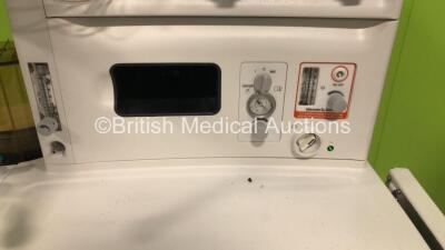 GE Datex Ohmeda Aisys Anaesthesia Machine *Software Version - 08.01* with Aladin2 Isoflurane Vaporizer, Aladin2 Sevoflurane Vaporizer, GE E-CAiOV Gas Module with Spirometry Option, Fresh Gas Module *Mfd - 12/2010* and Mini D-fend Water Trap, Bellows and H - 5