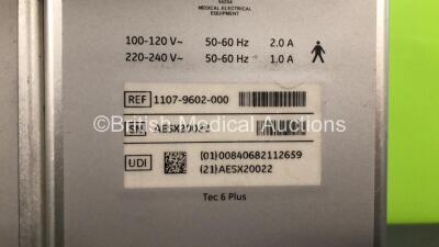 2 x Datex Ohmeda Tec 6 Plus Desflurane Vaporizers *AESX20022 - AESX21014* - 3