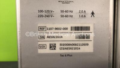 2 x Datex Ohmeda Tec 6 Plus Desflurane Vaporizers *AESX20022 - AESX21014* - 4