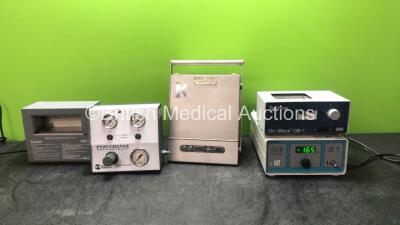 Mixed Lot Including 1 x Grant QBT1 Block Warmer (Powers Up with Missing Block-See Photo) 1 x Pneuchance Automatic Gas Cylinder, 1 x K System Portable Incubator (Untested Due to Missing Cable) 1 x Techne DB-1 Dri Block Heater (Powers Up with Missing Block)